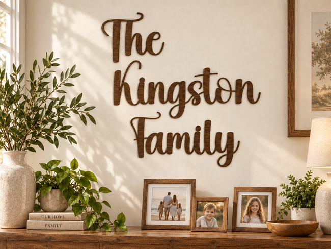 The Kingston Family — separate words, arranged on three lines