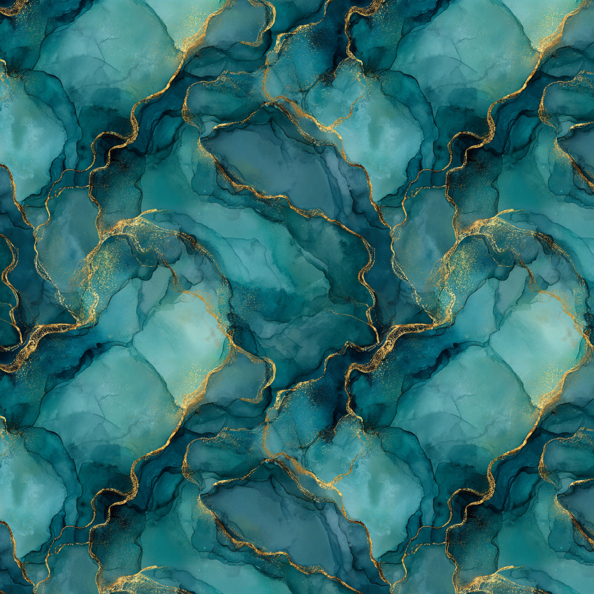 Blue Lagoon Gold Veins artwork at the supplied scale for a nominal 60 x 60 cm reference panel.