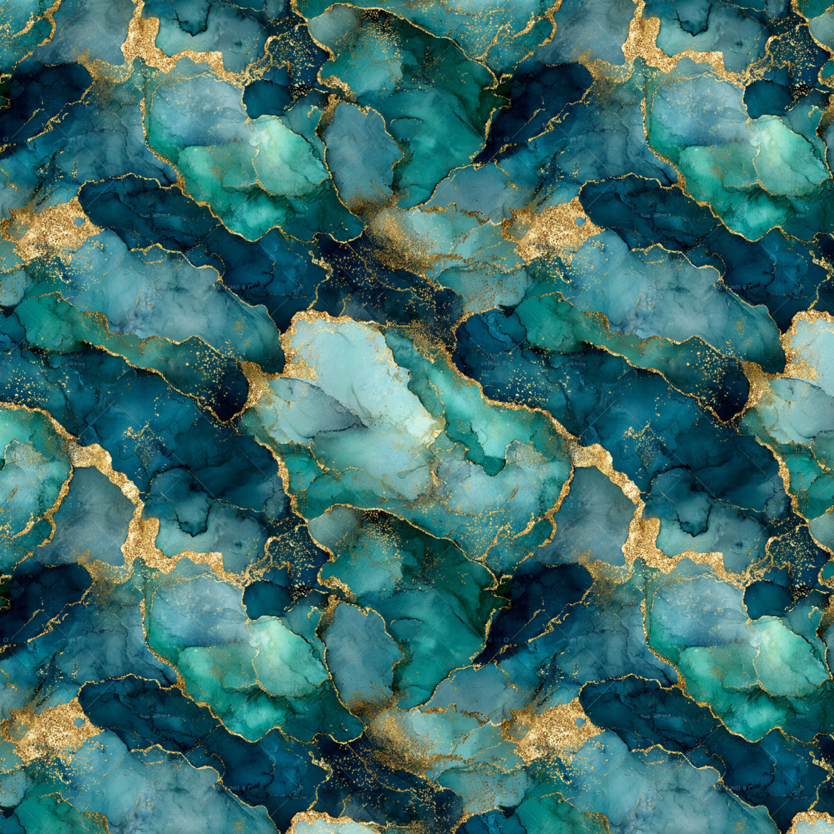 Aqua Gold Mosaic Marble artwork at the supplied scale for a nominal 60 x 60 cm reference panel.