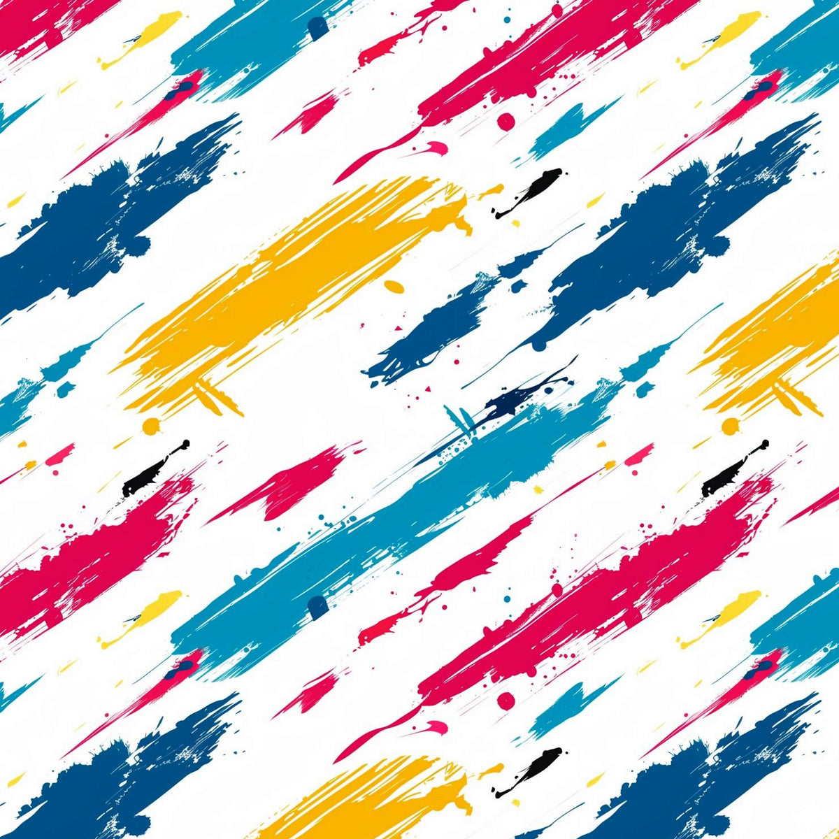Bright Brushstroke Scatter artwork at the supplied scale for a nominal 60 x 60 cm reference panel.