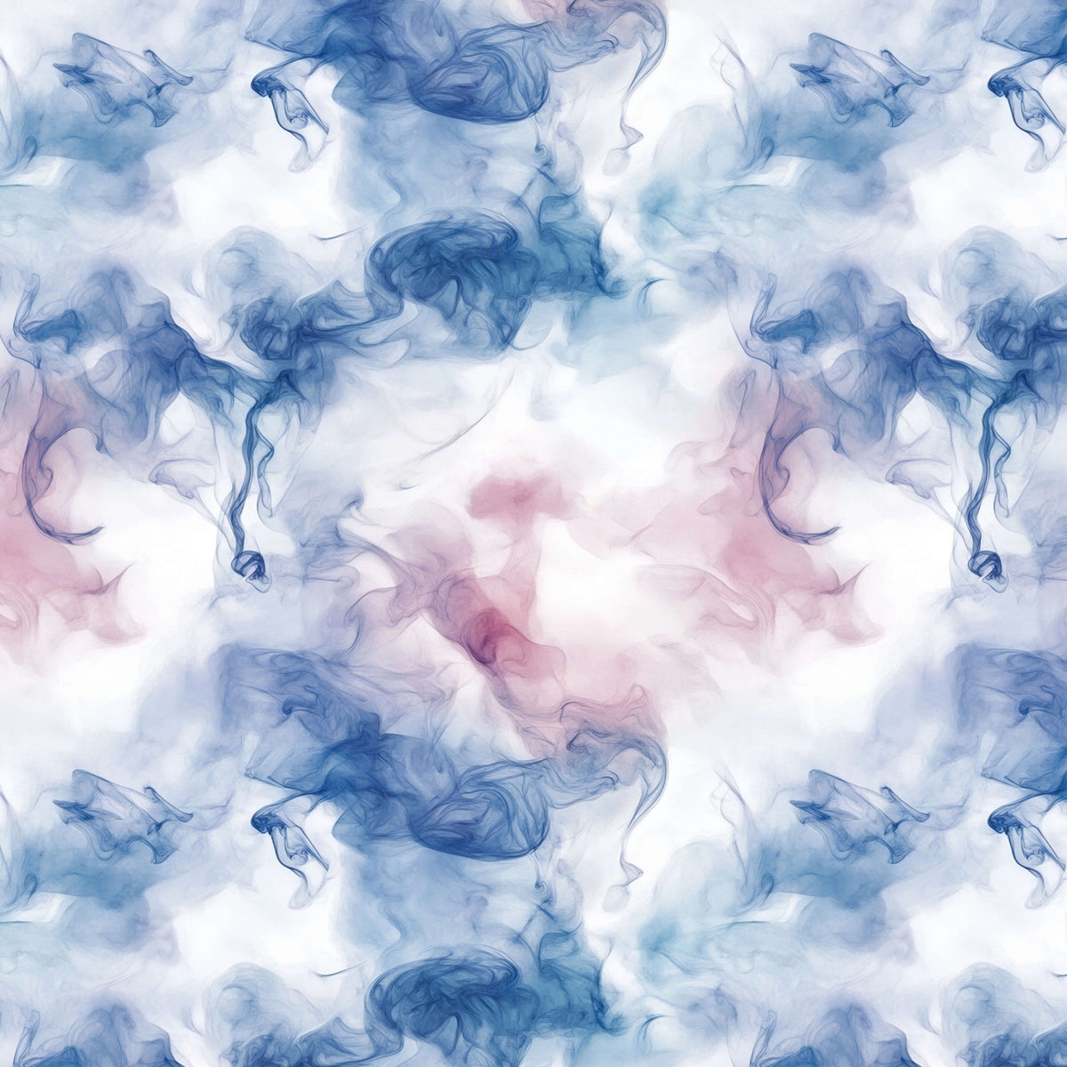 Blue and Blush Ink Mist artwork at the supplied scale for a nominal 60 x 60 cm reference panel.