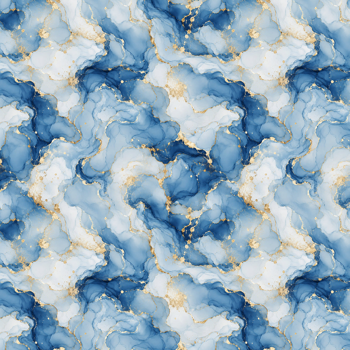 Blue Porcelain Gold Marble artwork at the supplied scale for a nominal 60 x 60 cm reference panel.