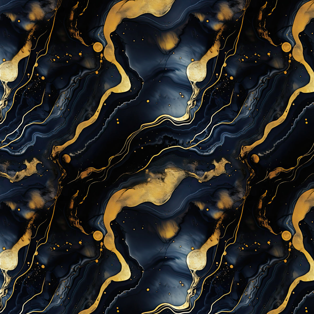 Black Gold Marble Ribbons artwork at the supplied scale for a nominal 60 x 60 cm reference panel.