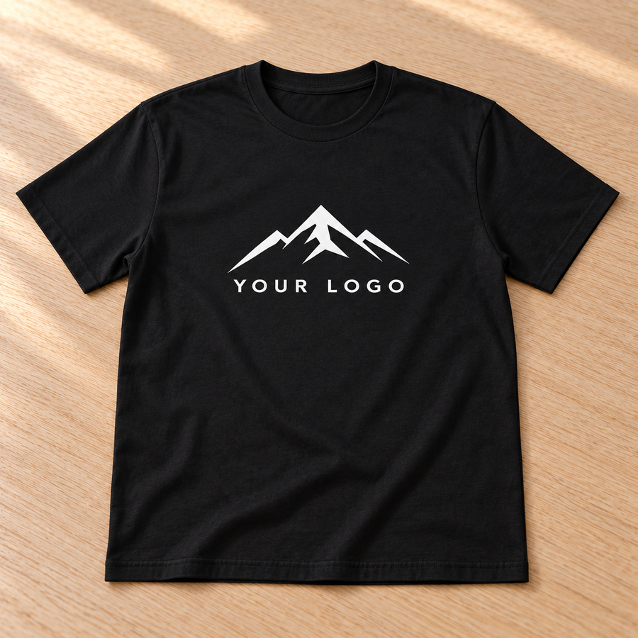 Custom Business Men's Black T-Shirt