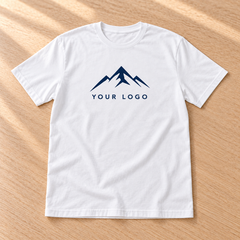 business shirt men white with Your Logo sample branding — illustrative custom design