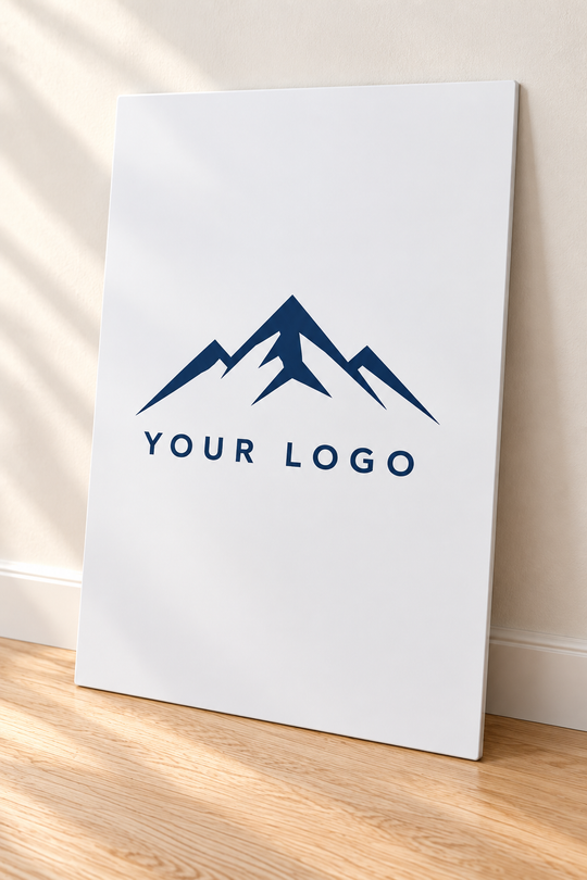 business sign colorbond with Your Logo sample branding — illustrative custom design